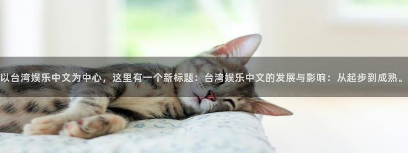 k8凯发体育热门赛事有哪些：以台湾娱乐中文为中心，这里有一个新标题：台湾娱乐中文