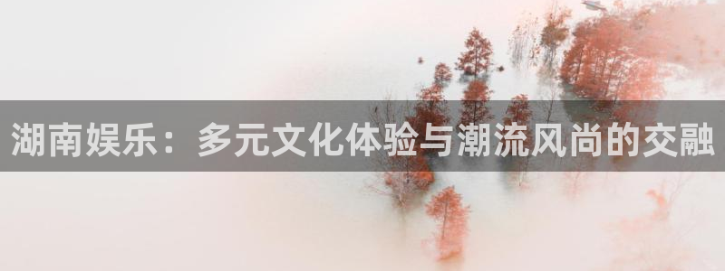 k8凯发体育注册登录入口：湖南娱乐：多元文化体验与潮流风尚的交融